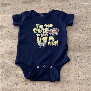“I’m too cute to be a UGA Fan” Onesie